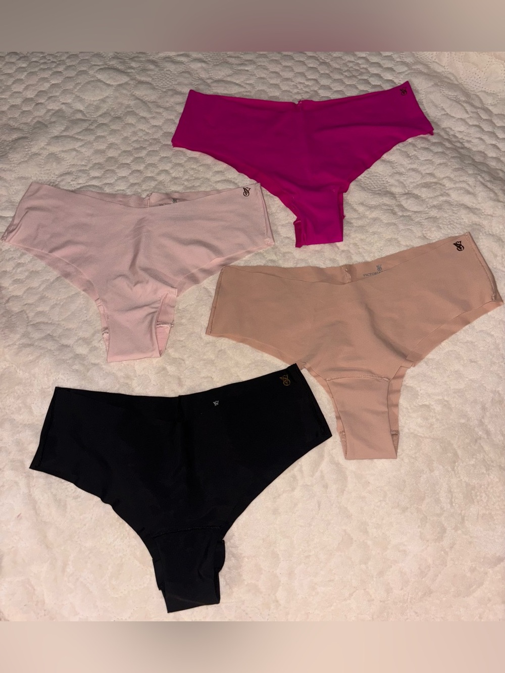 Unworn Victoria's Secret Girls Seamless Panty - Pink, Hot Pink, Nude, Black
